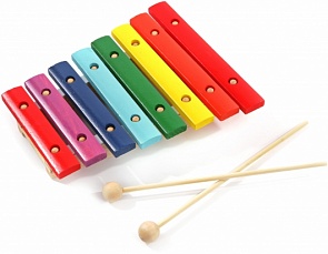 Деревянная игрушка – Ксилофон из дерева, 8 тонов (Игрушки из дерева, Д045)